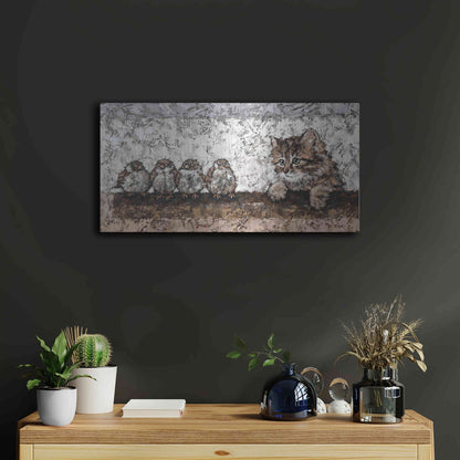 Luxe Metal Art 'Siesta' by Alexander Gunin, Metal Wall Art,24x12