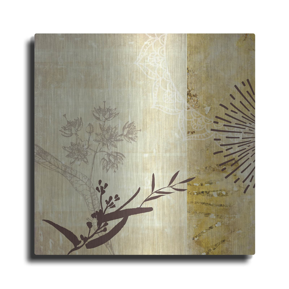 'Golden Henna Breeze 1' by Louis Duncan – Metal Wall Art