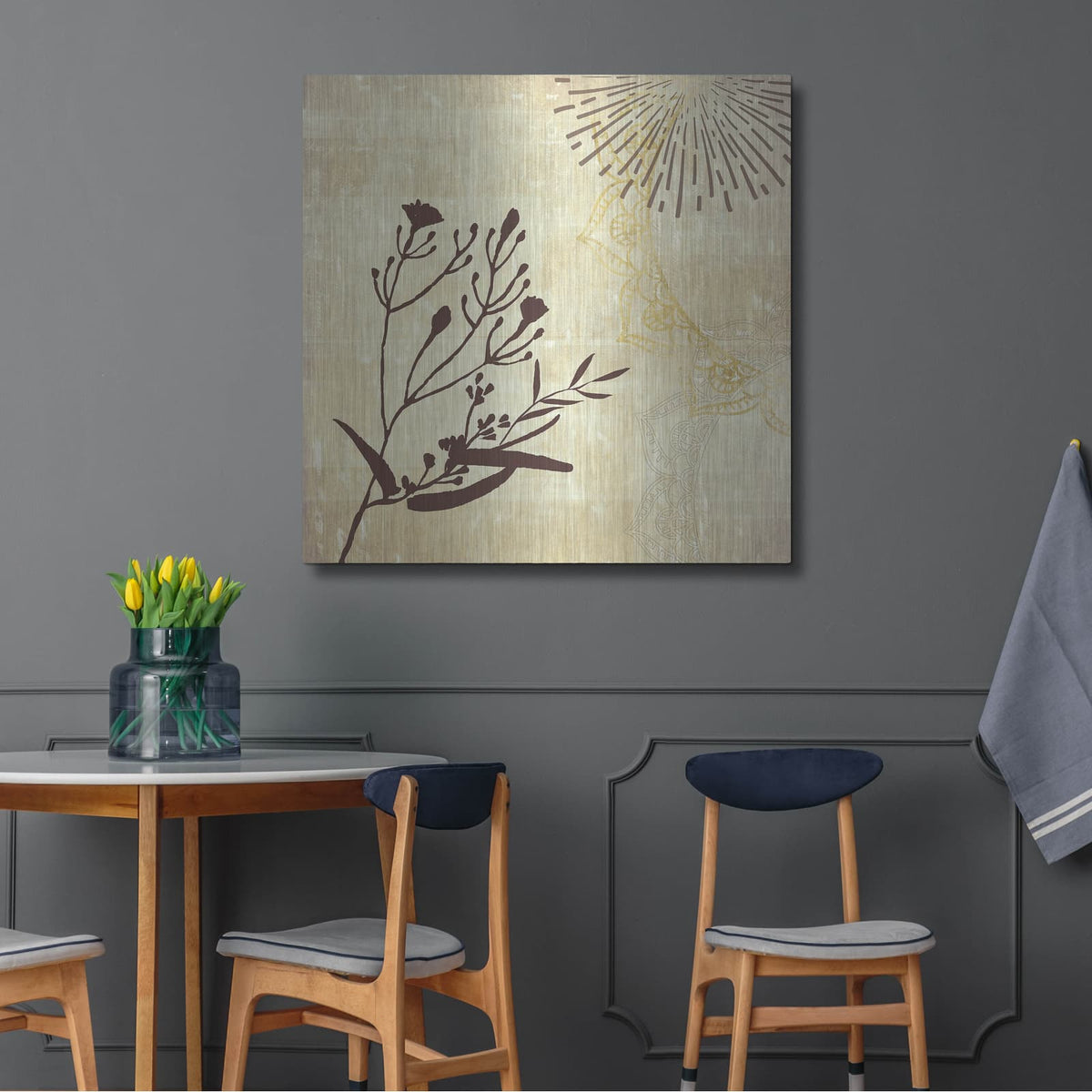 'Henna Highlights 1' by Louis Duncan – Metal Wall Art, 36x36 room view