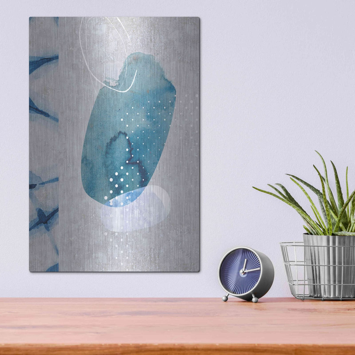 'Indigo Haze No. 2' by Louis Duncan – Metal Wall Art, 12x16 room view