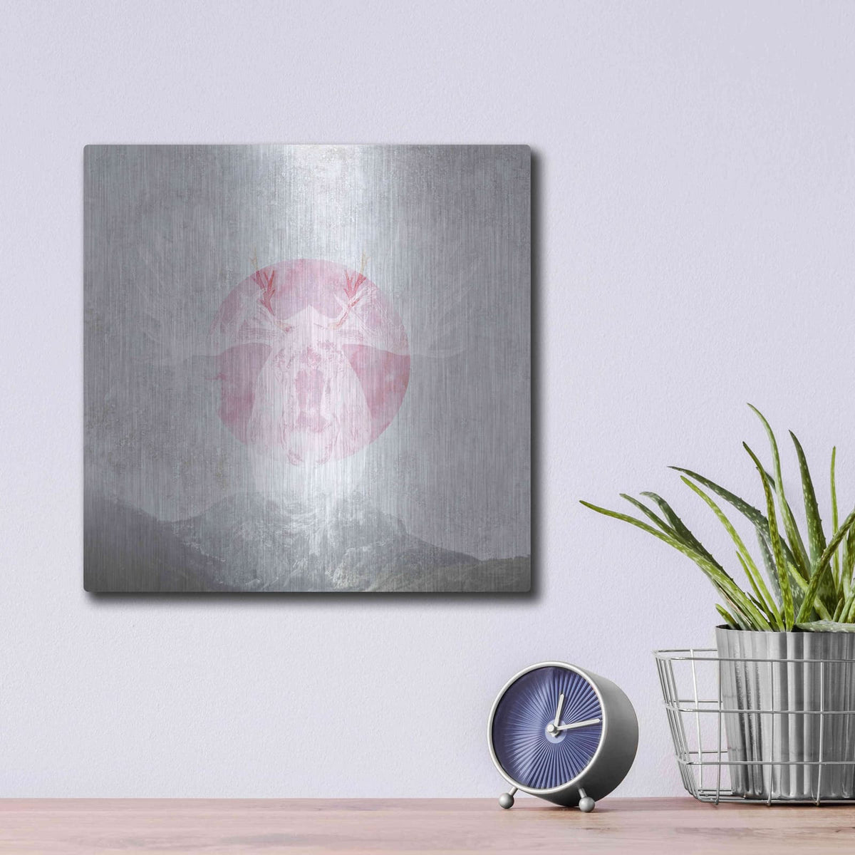 'Moose 1' by Louis Duncan – Metal Wall Art, 12x12 room view