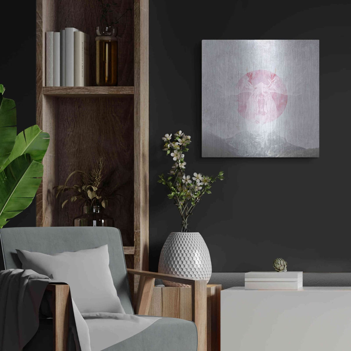'Moose 1' by Louis Duncan – Metal Wall Art, 24x24 room view
