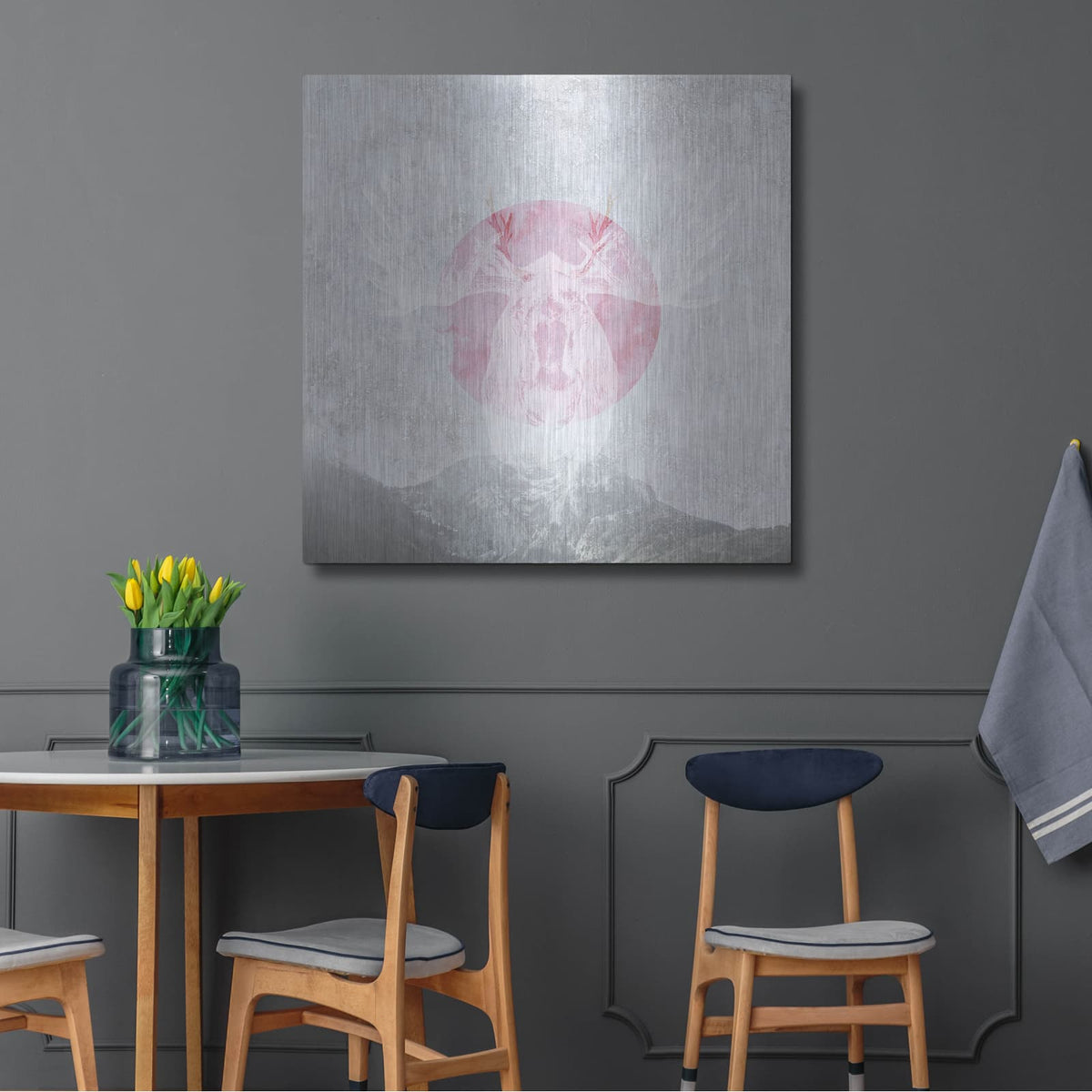 'Moose 1' by Louis Duncan – Metal Wall Art, 36x36 room view