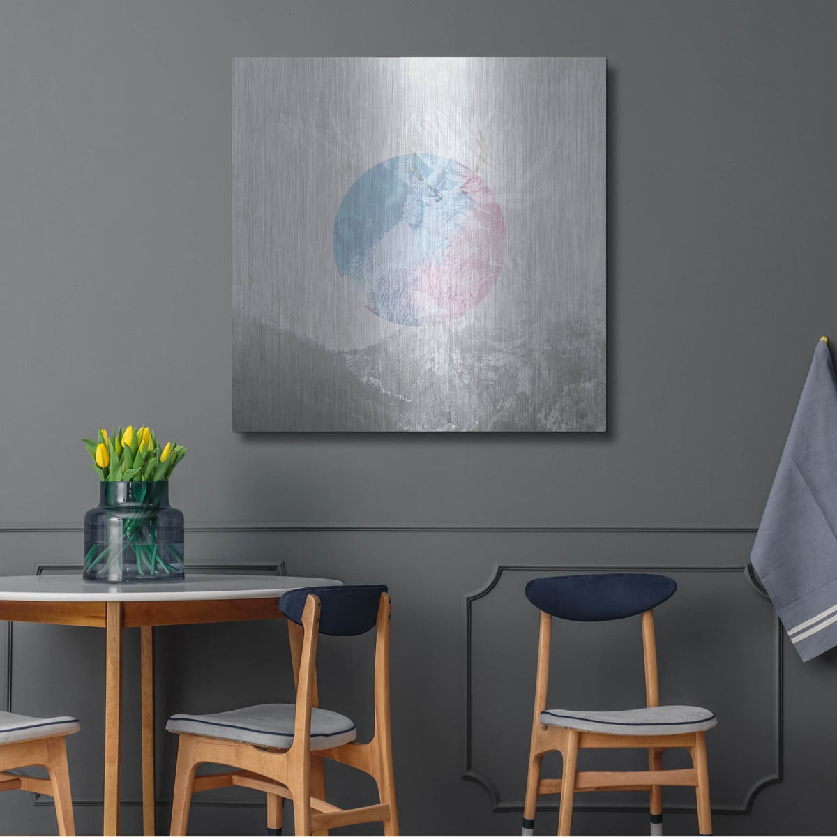 'Moose 2' by Louis Duncan – Metal Wall Art, 36x36 room view
