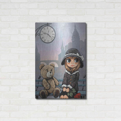 Luxe Metal Art 'Appointment with Bear' by Alexander Gunin, Metal Wall Art,24x36