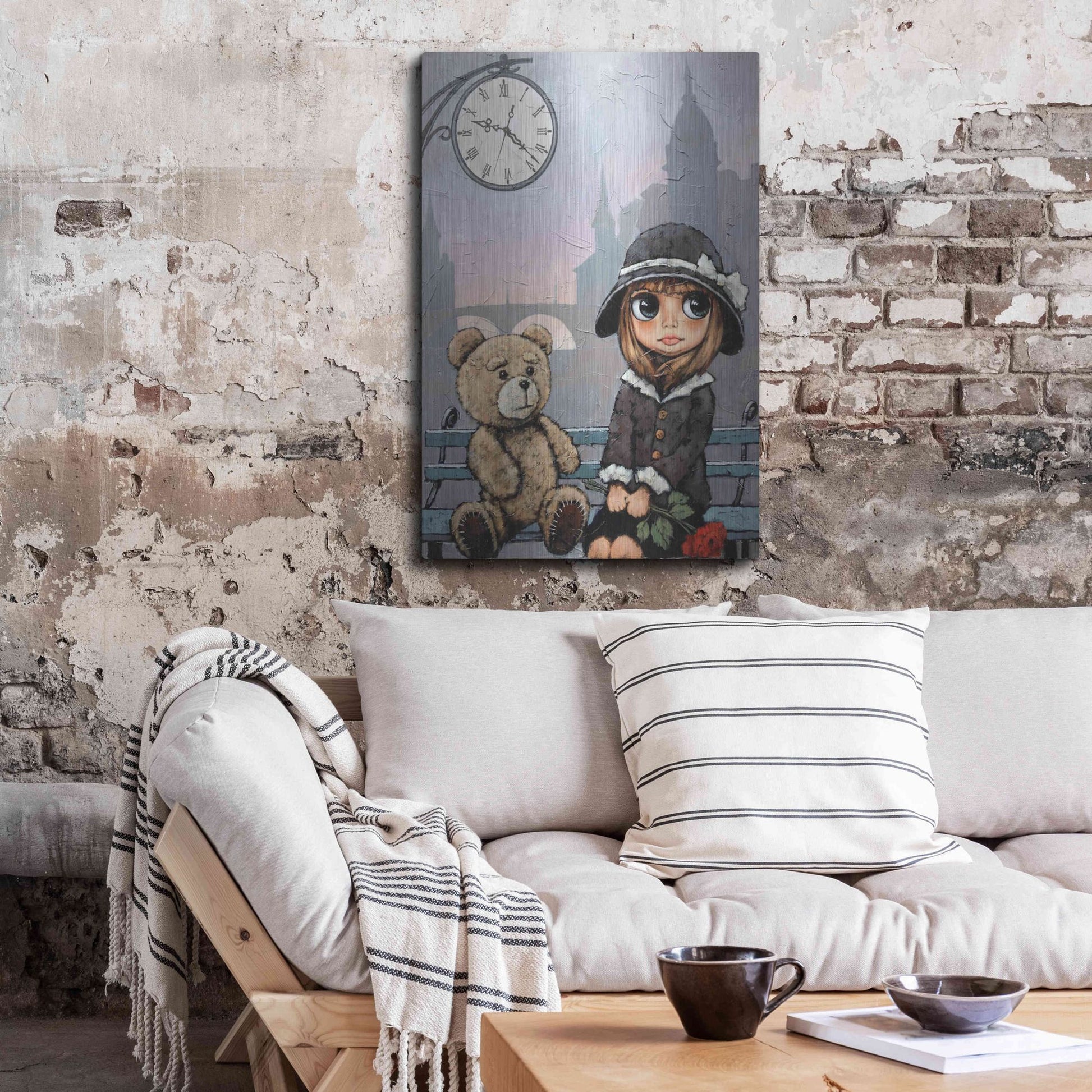 Luxe Metal Art 'Appointment with Bear' by Alexander Gunin, Metal Wall Art,24x36