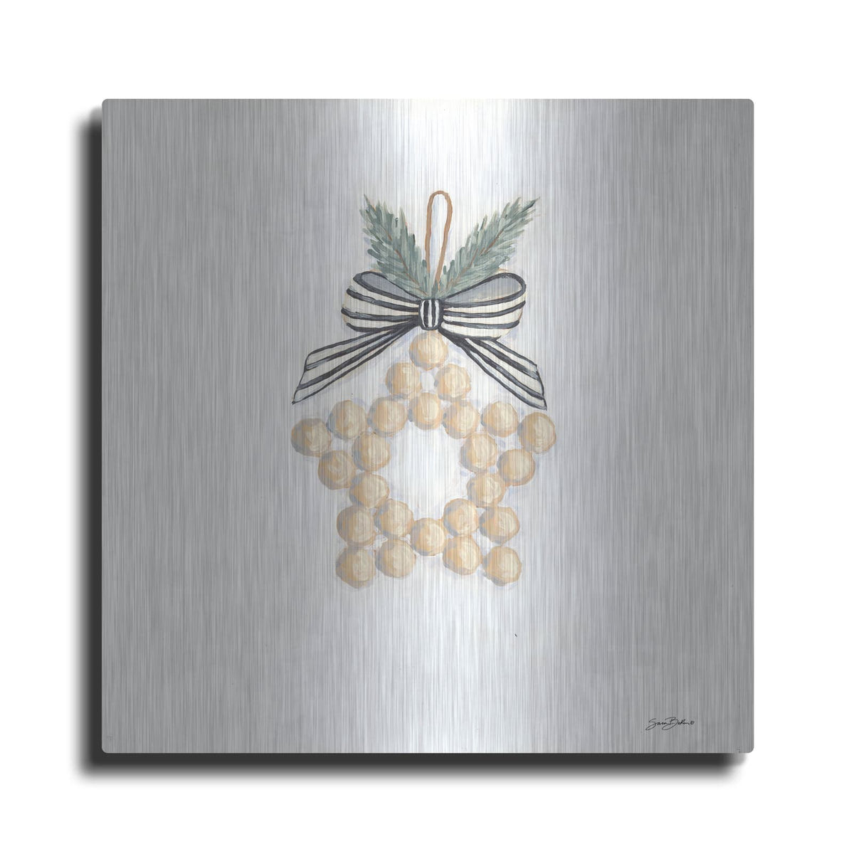 'Farmhouse Ornament I' by Sara Baker – Metal Wall Art