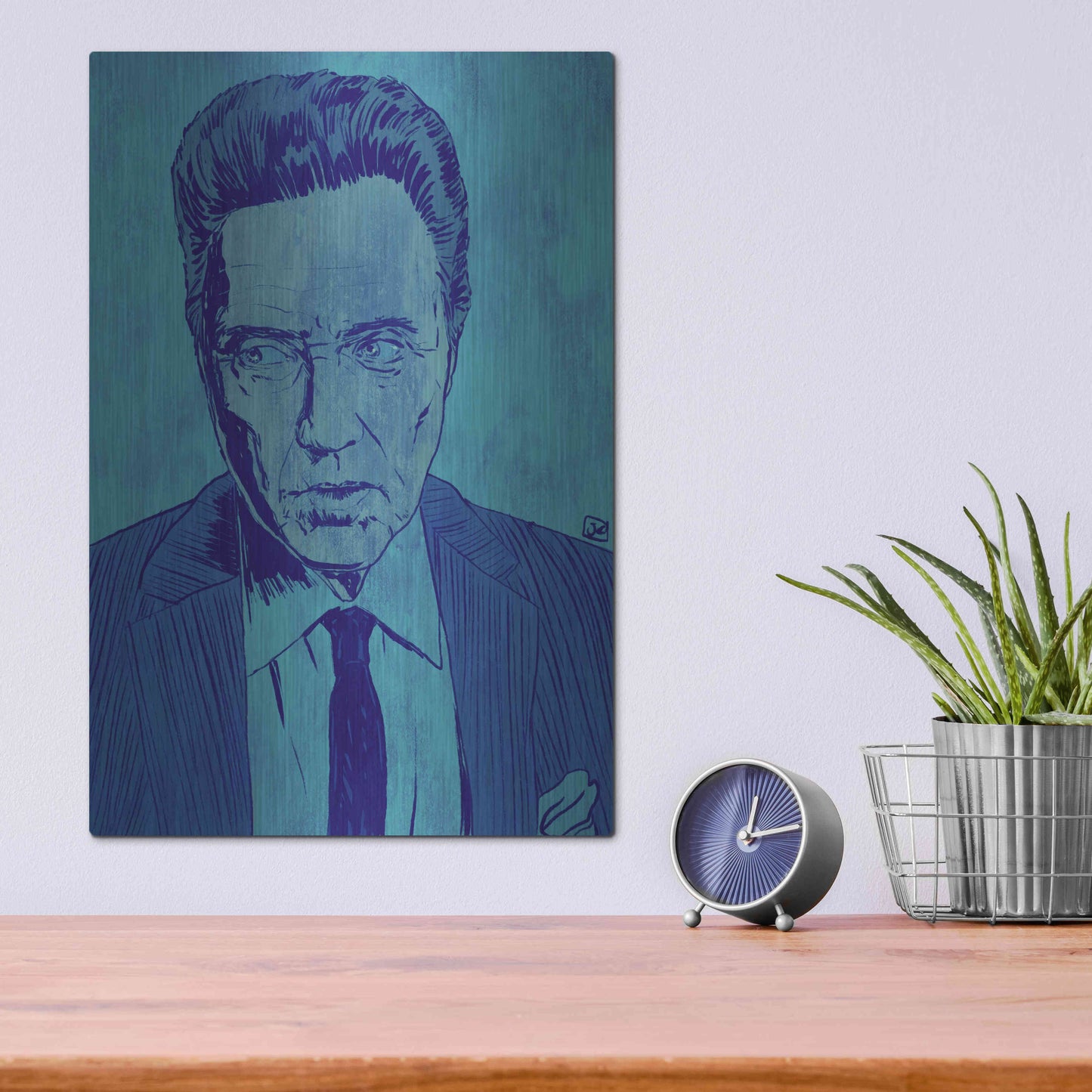 Luxe Metal Art 'CWalken 2' by Giuseppe Cristiano, Metal Wall Art,12x16