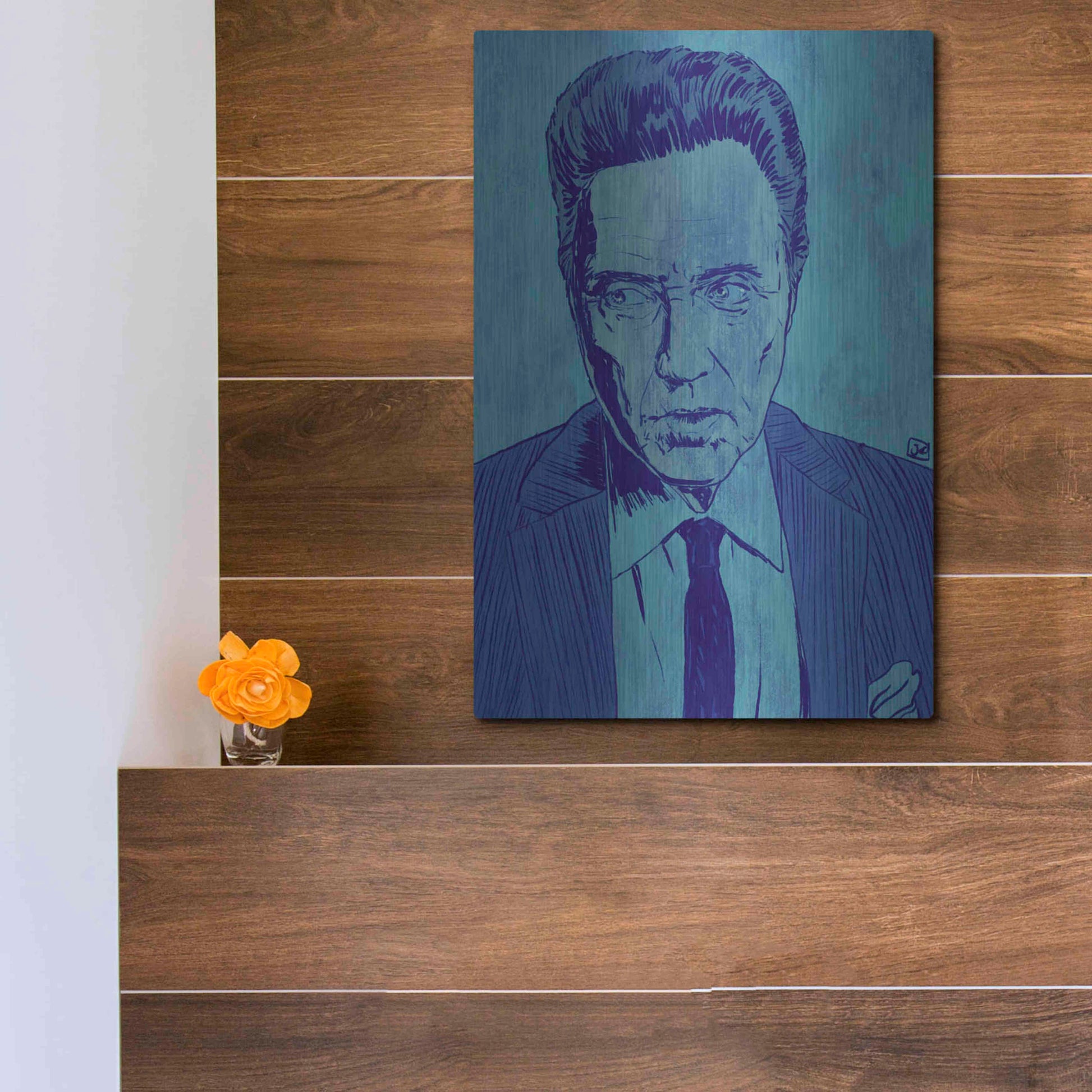 Luxe Metal Art 'CWalken 2' by Giuseppe Cristiano, Metal Wall Art,12x16