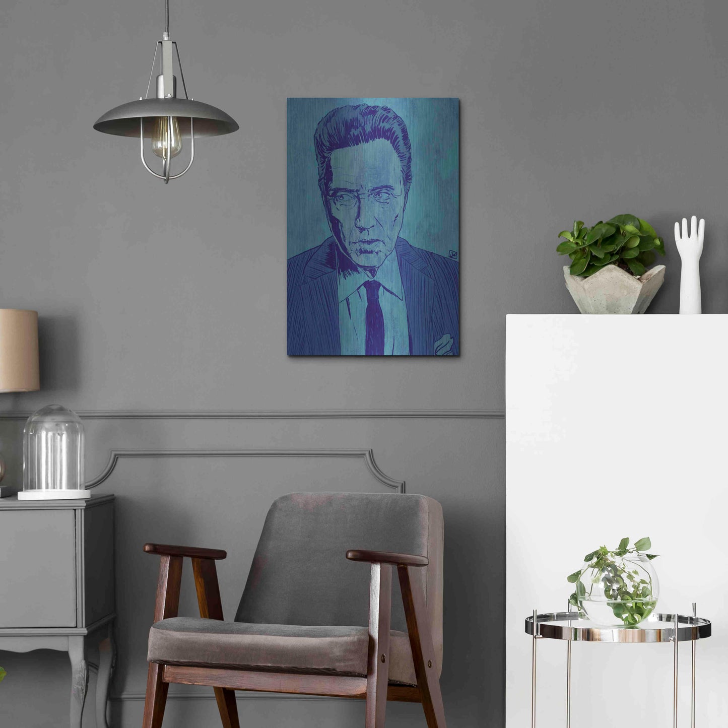 Luxe Metal Art 'CWalken 2' by Giuseppe Cristiano, Metal Wall Art,16x24