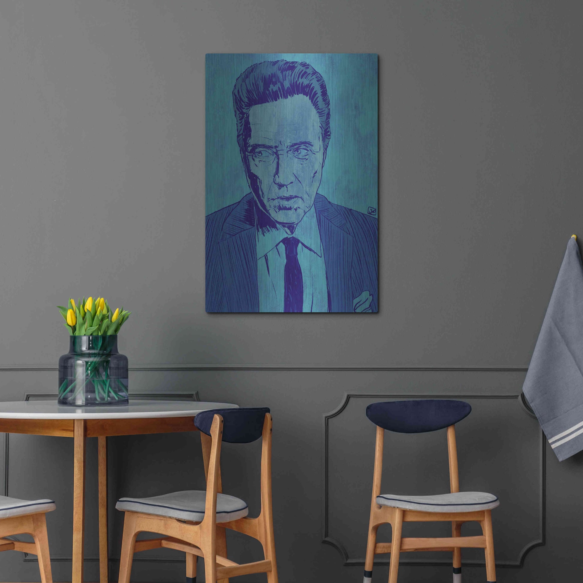 Luxe Metal Art 'CWalken 2' by Giuseppe Cristiano, Metal Wall Art,24x36