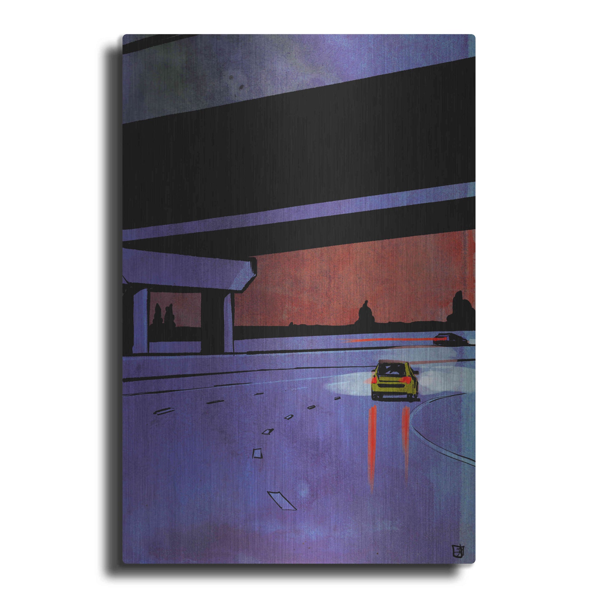 Luxe Metal Art 'Cars 7' by Giuseppe Cristiano, Metal Wall Art,