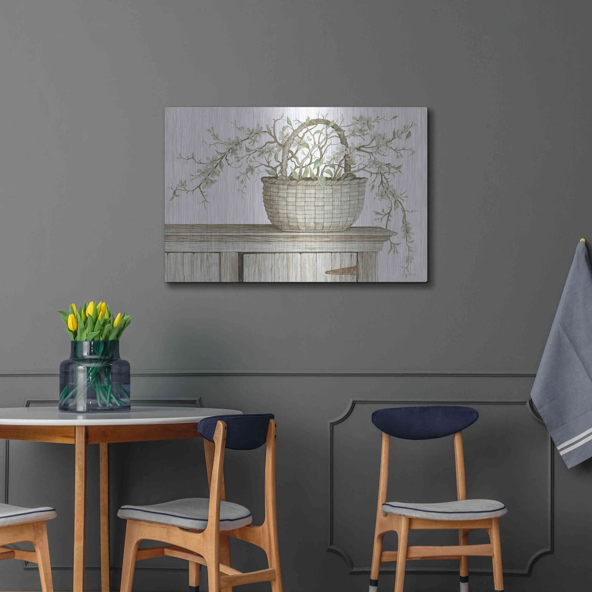 'Apple Blossom Beauty I' by Cindy Jacobs – Metal Wall Art, 36x24 room view