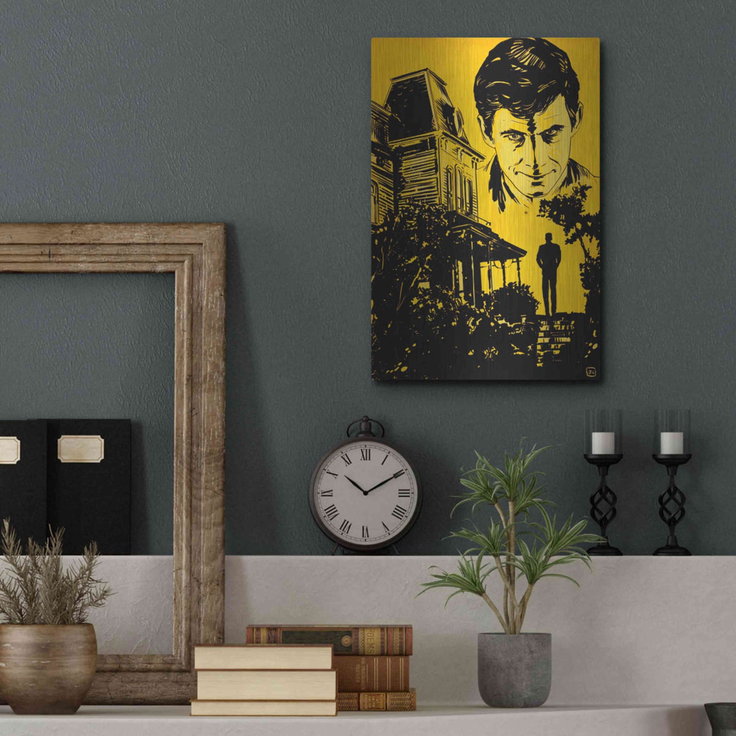 Luxe Metal Art 'Psycho' by Giuseppe Cristiano, Metal Wall Art,12x16