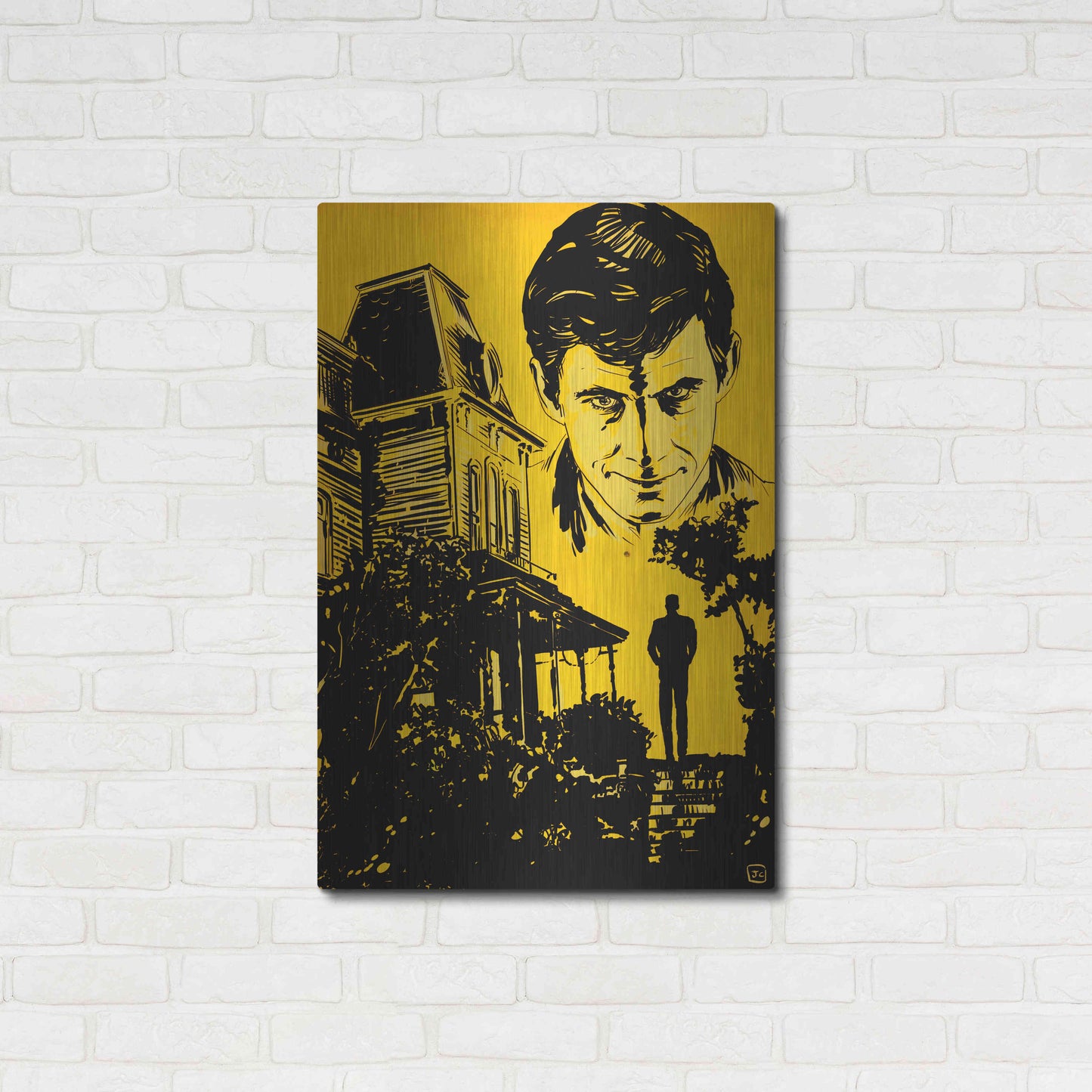 Luxe Metal Art 'Psycho' by Giuseppe Cristiano, Metal Wall Art,24x36