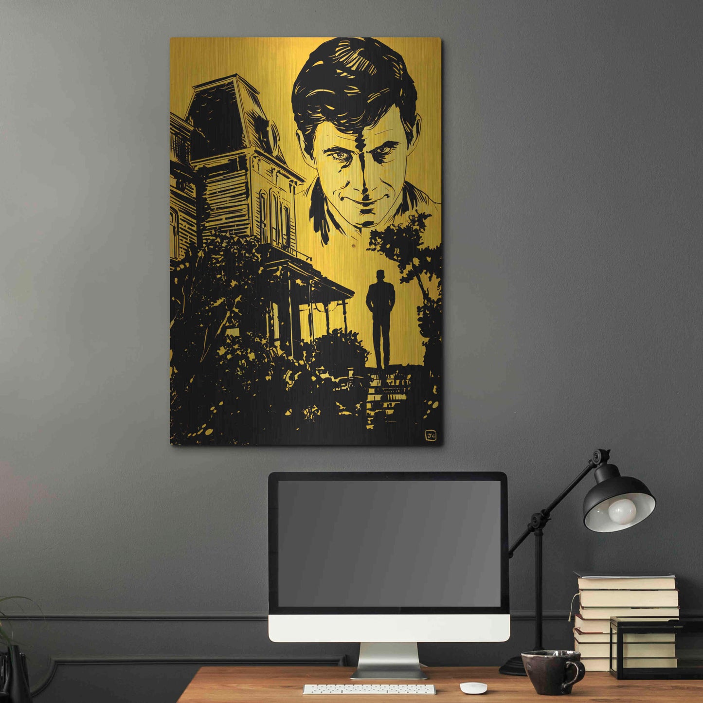 Luxe Metal Art 'Psycho' by Giuseppe Cristiano, Metal Wall Art,24x36