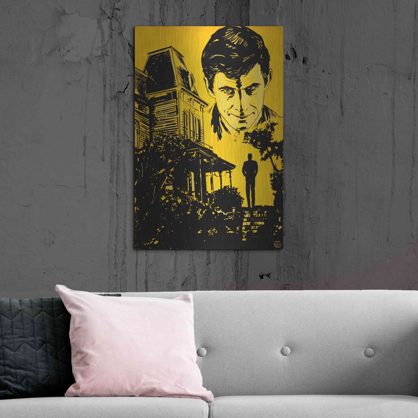 Luxe Metal Art 'Psycho' by Giuseppe Cristiano, Metal Wall Art,24x36