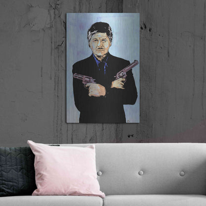 Luxe Metal Art 'Charles Bronson' by Giuseppe Cristiano, Metal Wall Art,24x36