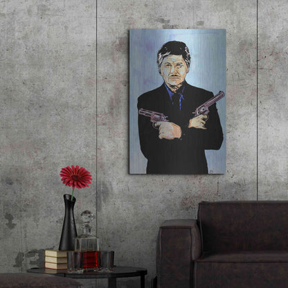 Luxe Metal Art 'Charles Bronson' by Giuseppe Cristiano, Metal Wall Art,24x36