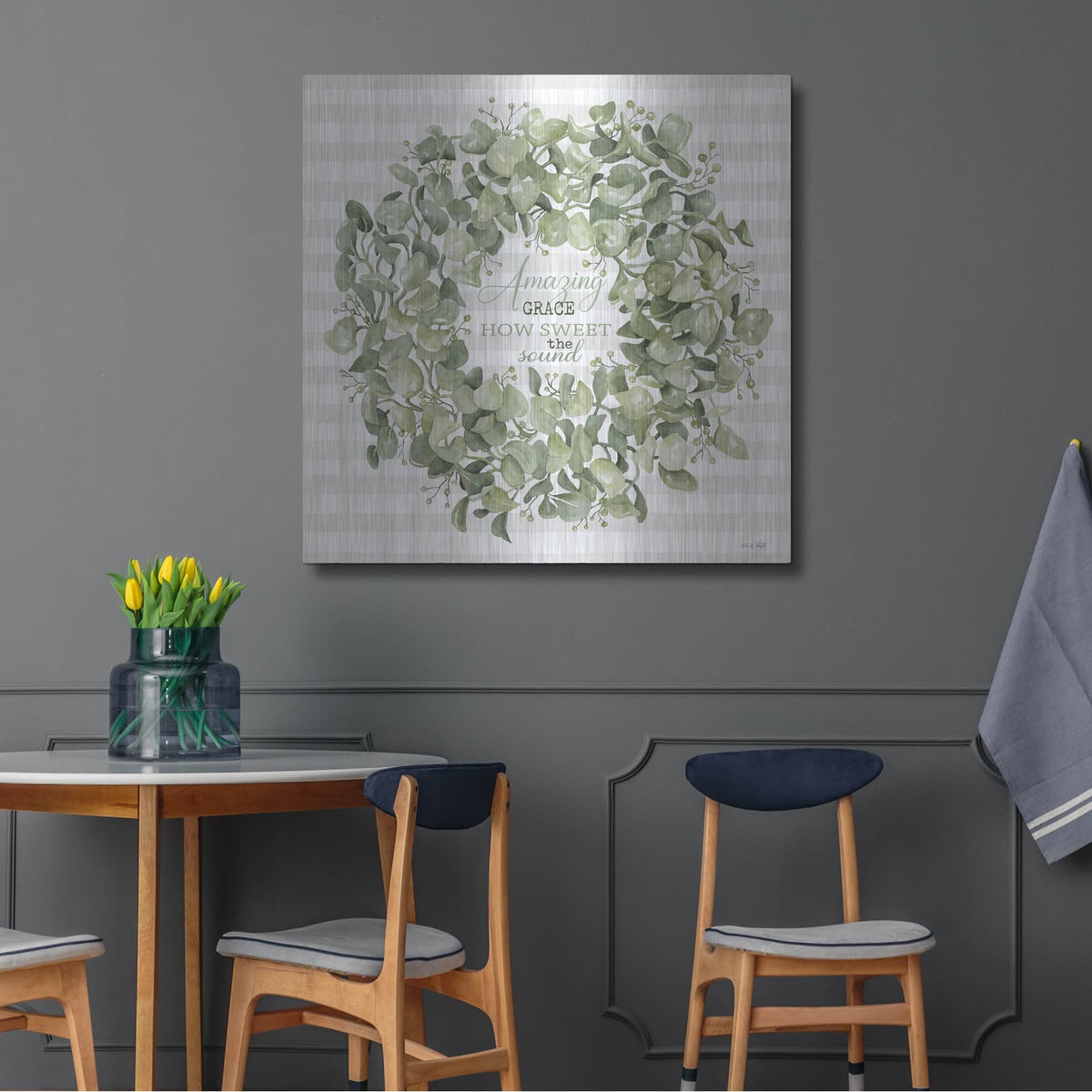 'Amazing Grace Wreath' by Cindy Jacobs – Metal Wall Art, 36x36 room view