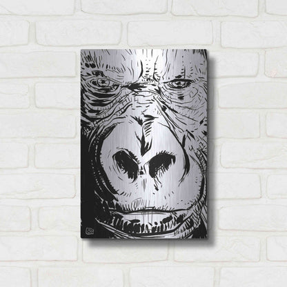 Luxe Metal Art 'Gorilla' by Giuseppe Cristiano, Metal Wall Art,12x16