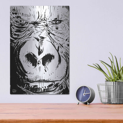 Luxe Metal Art 'Gorilla' by Giuseppe Cristiano, Metal Wall Art,12x16