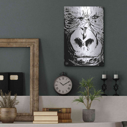 Luxe Metal Art 'Gorilla' by Giuseppe Cristiano, Metal Wall Art,12x16