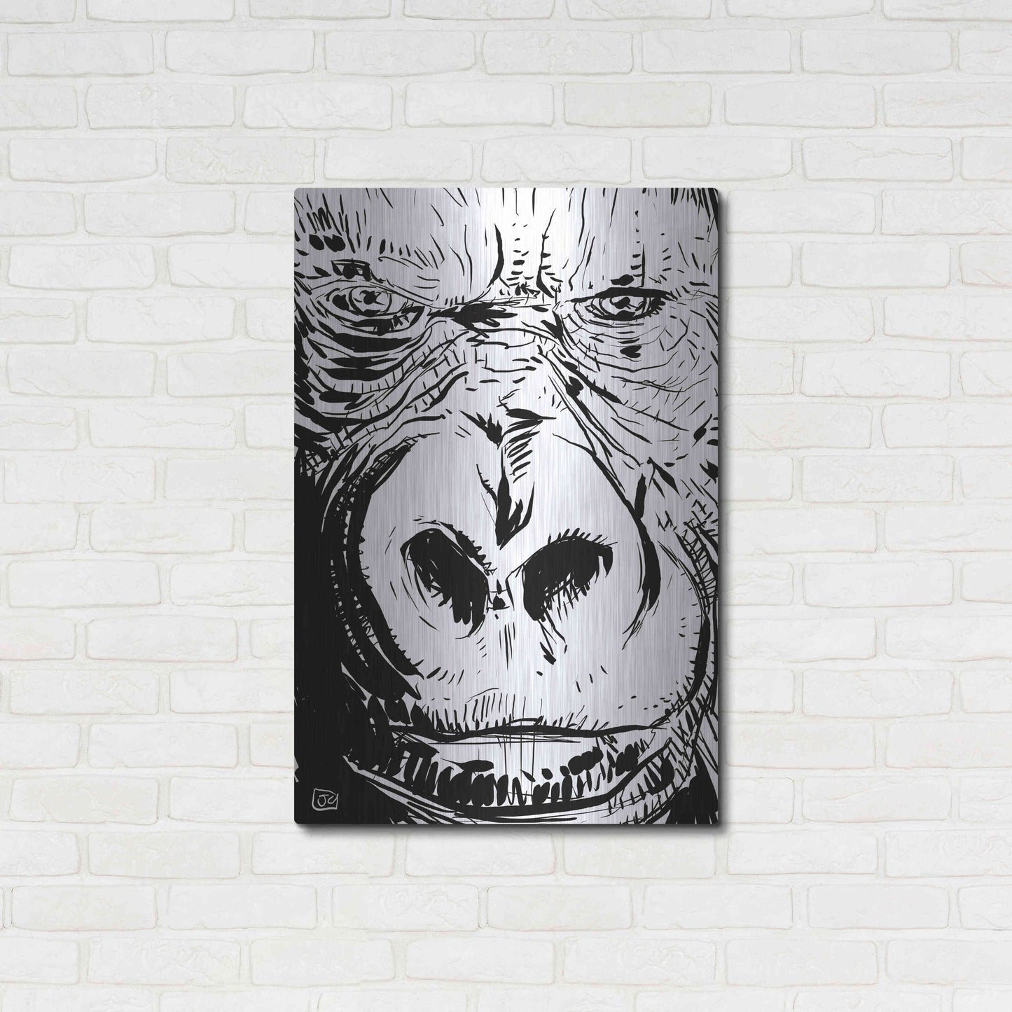 Luxe Metal Art 'Gorilla' by Giuseppe Cristiano, Metal Wall Art,24x36