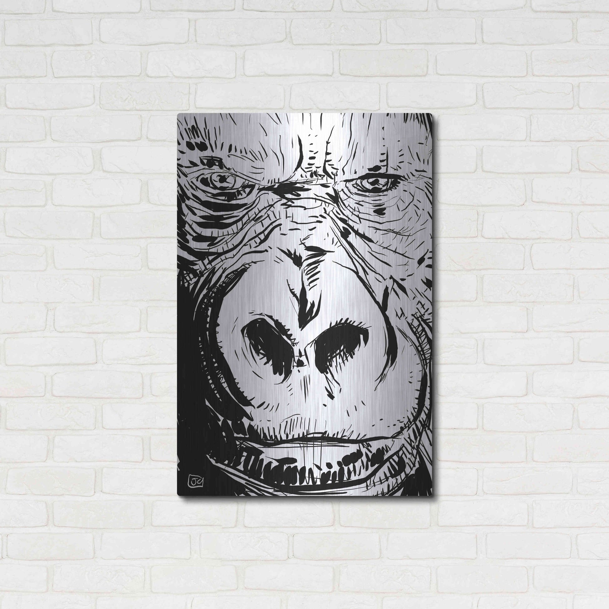 Luxe Metal Art 'Gorilla' by Giuseppe Cristiano, Metal Wall Art,24x36