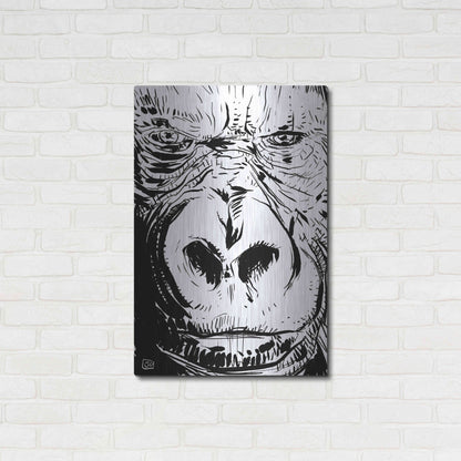 Luxe Metal Art 'Gorilla' by Giuseppe Cristiano, Metal Wall Art,24x36
