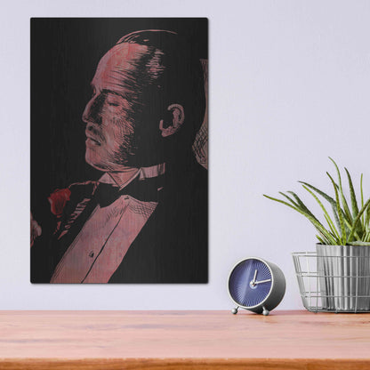 Luxe Metal Art 'Brando-Godfather' by Giuseppe Cristiano, Metal Wall Art,12x16