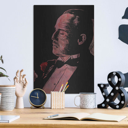 Luxe Metal Art 'Brando-Godfather' by Giuseppe Cristiano, Metal Wall Art,12x16