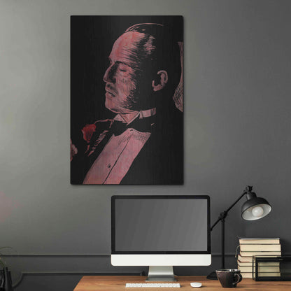 Luxe Metal Art 'Brando-Godfather' by Giuseppe Cristiano, Metal Wall Art,24x36