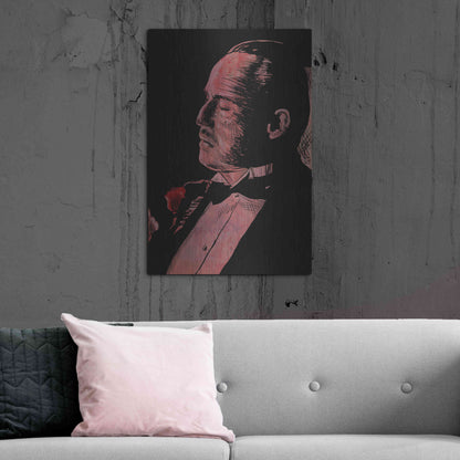 Luxe Metal Art 'Brando-Godfather' by Giuseppe Cristiano, Metal Wall Art,24x36