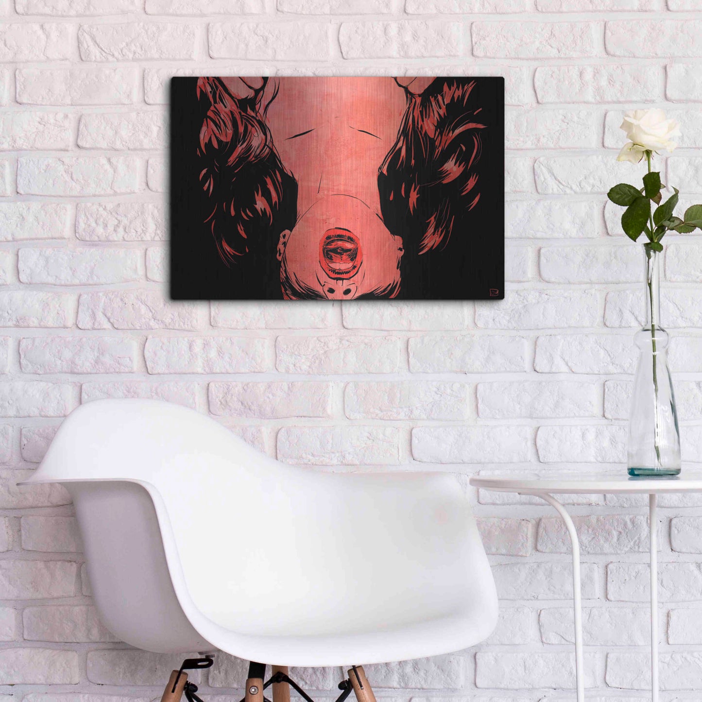 Luxe Metal Art 'O' by Giuseppe Cristiano, Metal Wall Art,24x16