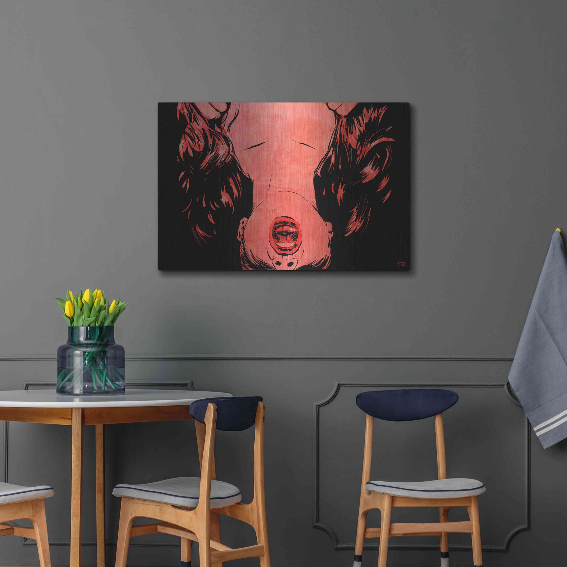 Luxe Metal Art 'O' by Giuseppe Cristiano, Metal Wall Art,36x24