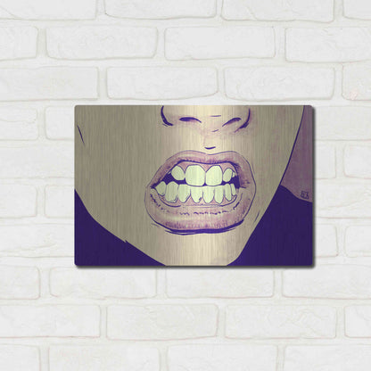 Luxe Metal Art 'GRRR' by Giuseppe Cristiano, Metal Wall Art,16x12