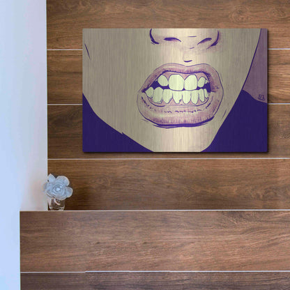 Luxe Metal Art 'GRRR' by Giuseppe Cristiano, Metal Wall Art,16x12