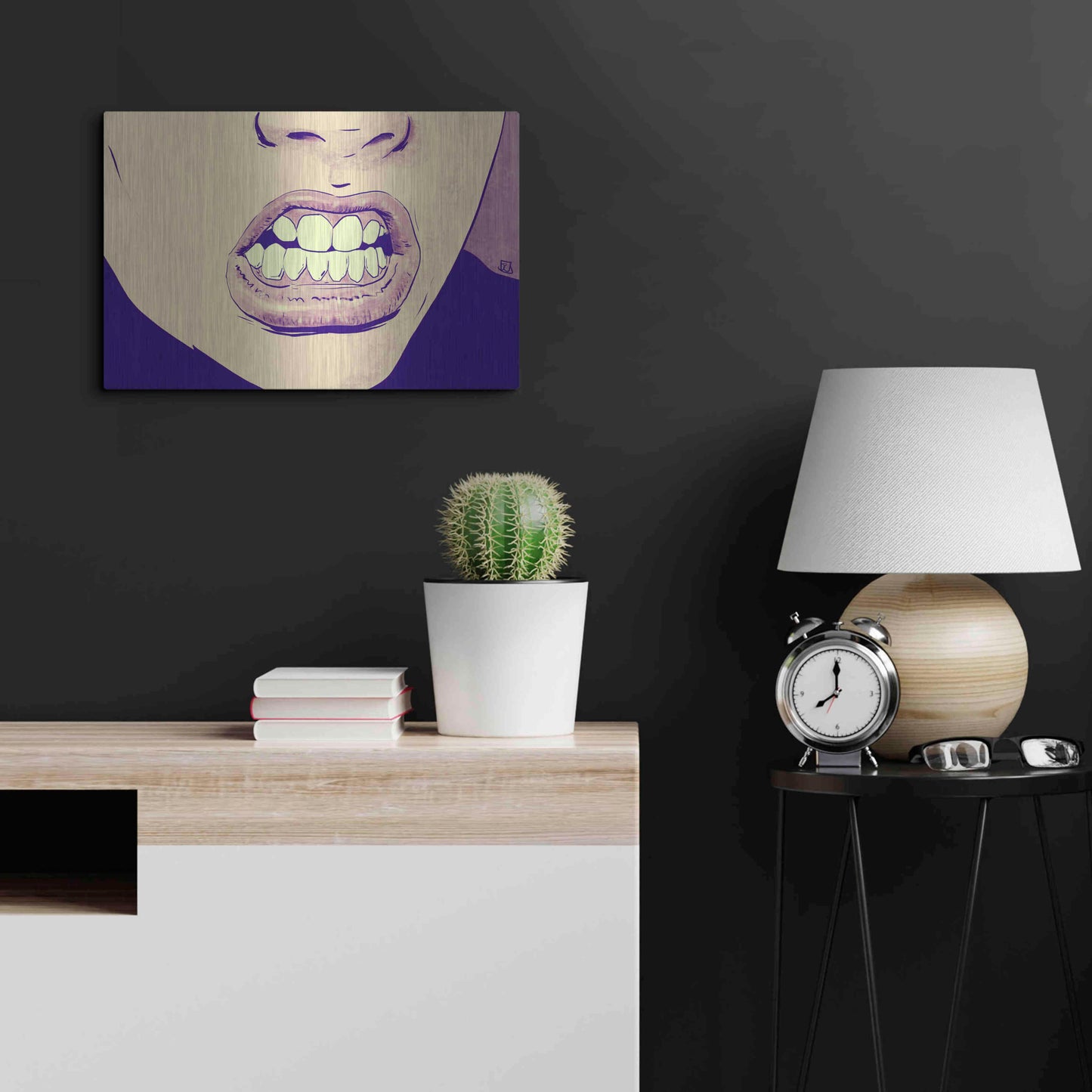 Luxe Metal Art 'GRRR' by Giuseppe Cristiano, Metal Wall Art,24x16