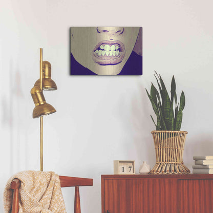 Luxe Metal Art 'GRRR' by Giuseppe Cristiano, Metal Wall Art,24x16