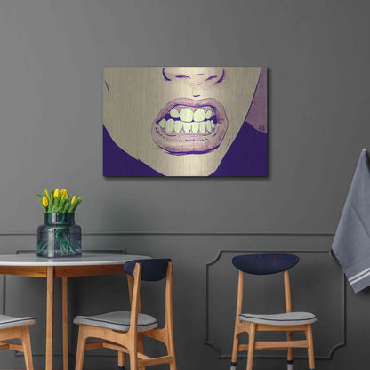 Luxe Metal Art 'GRRR' by Giuseppe Cristiano, Metal Wall Art,36x24