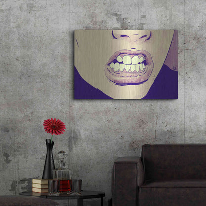 Luxe Metal Art 'GRRR' by Giuseppe Cristiano, Metal Wall Art,36x24