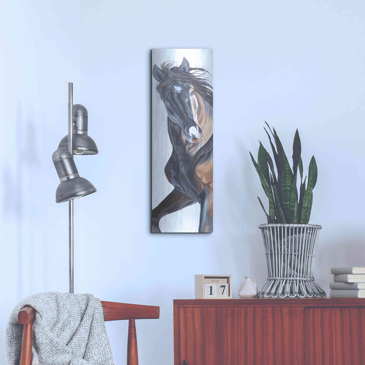 'Fancy Girl' by Diane Fifer – Metal Wall Art, 12x36 room view