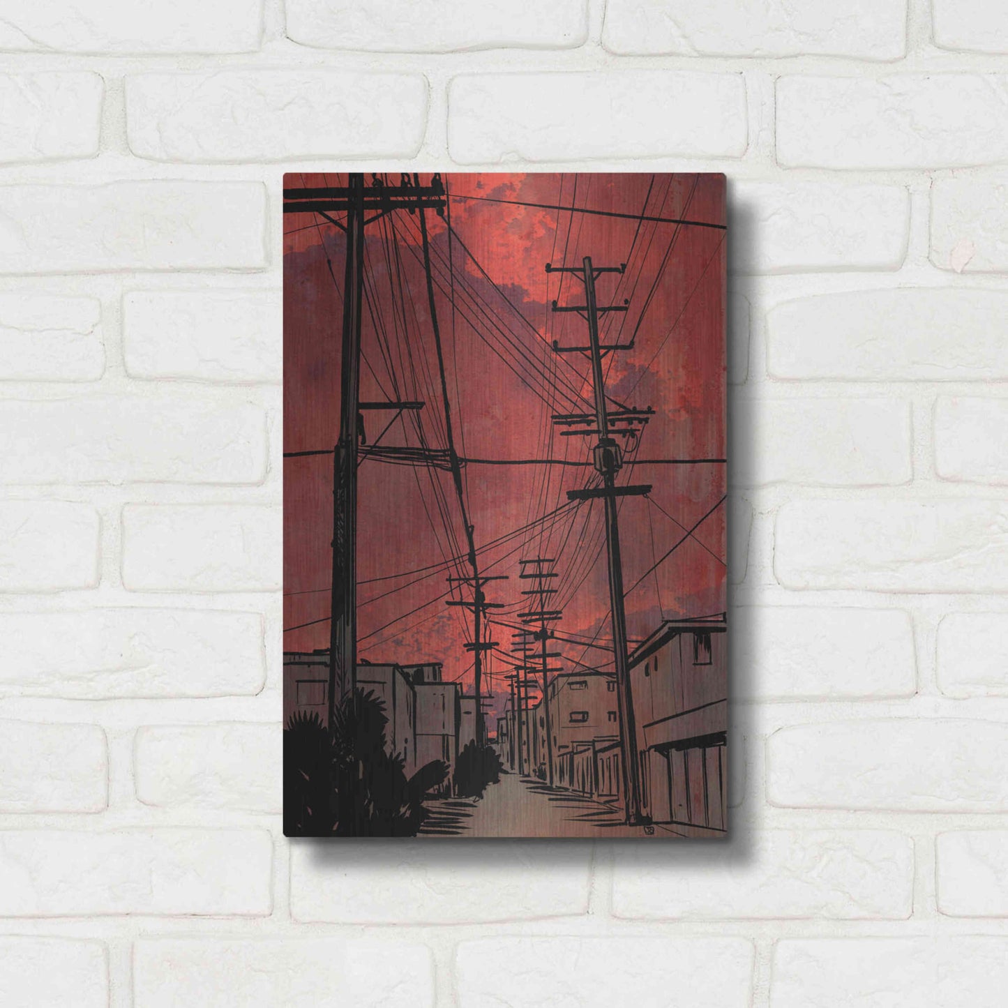 Luxe Metal Art 'Wires 3' by Giuseppe Cristiano, Metal Wall Art,12x16