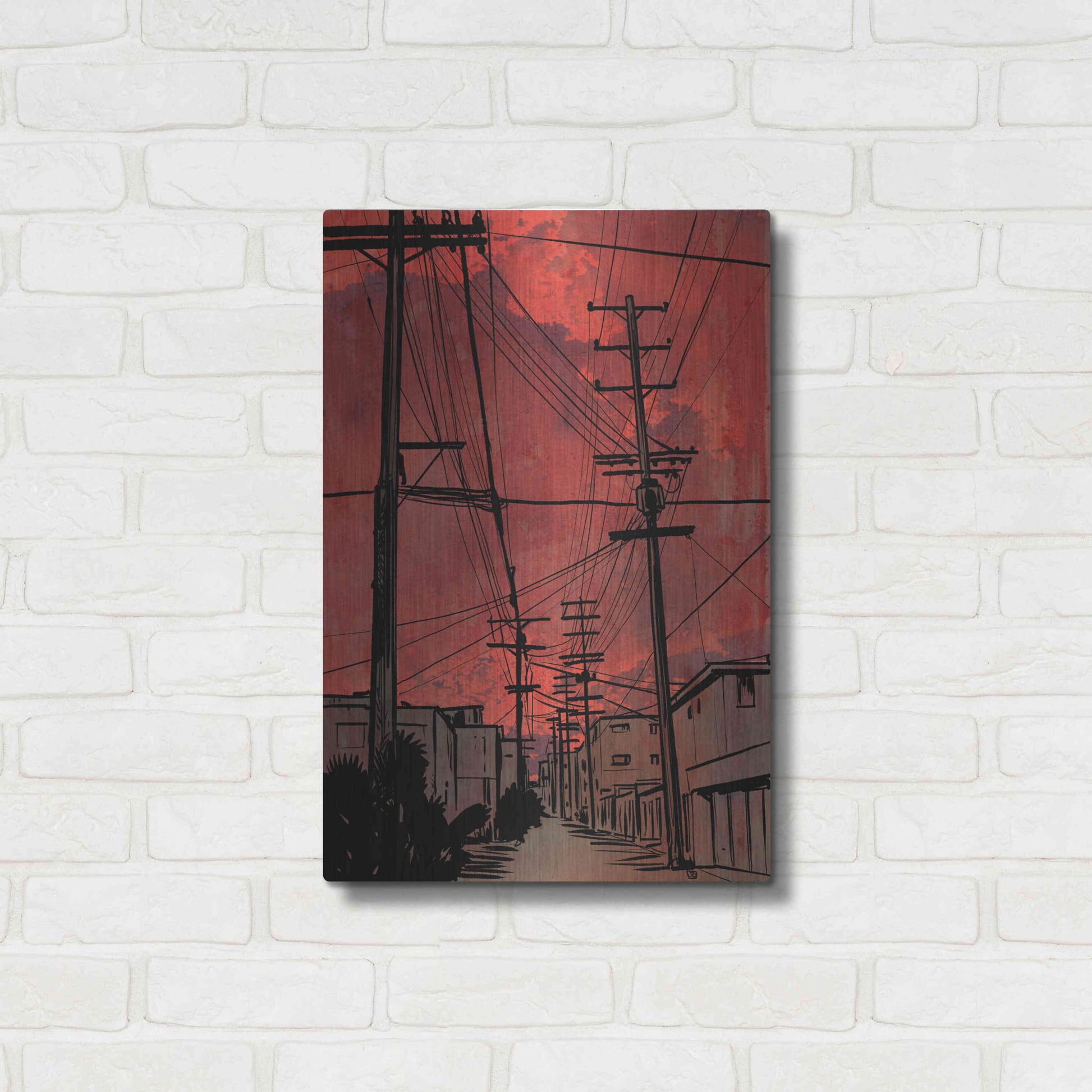 Luxe Metal Art 'Wires 3' by Giuseppe Cristiano, Metal Wall Art,16x24