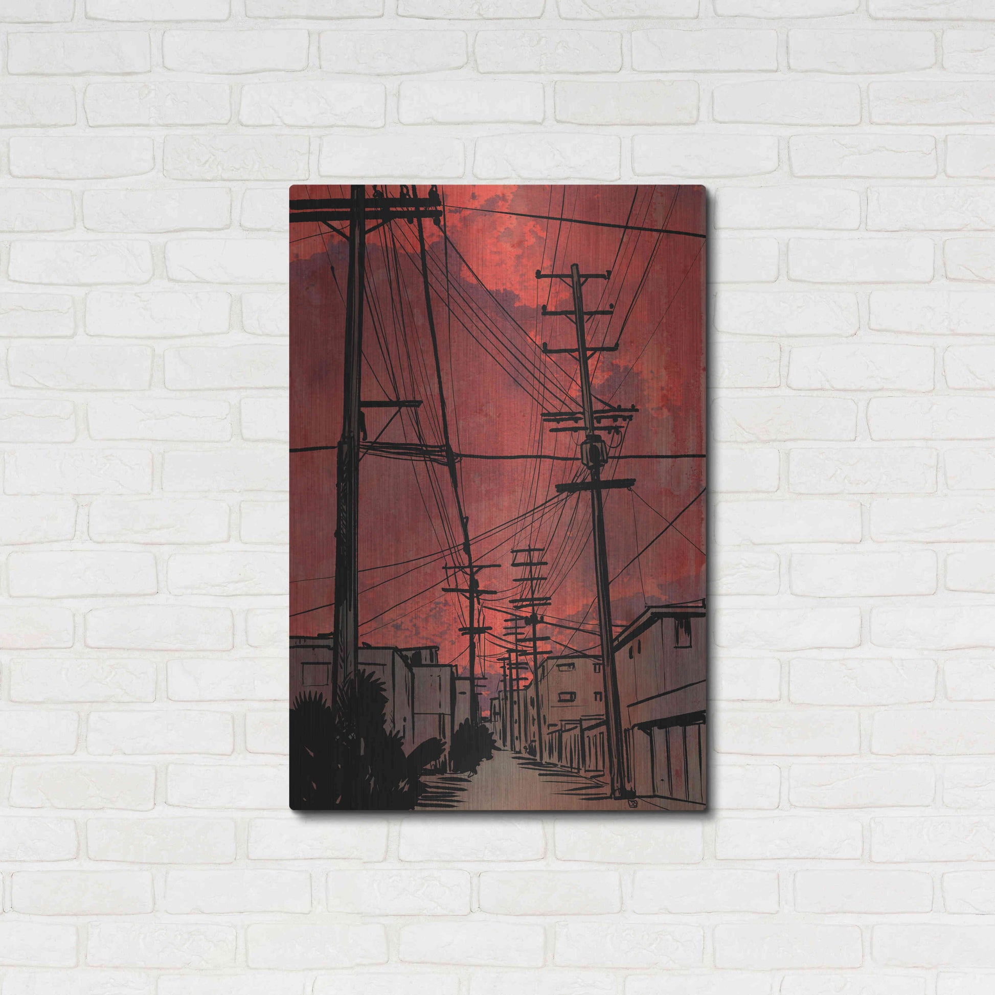 Luxe Metal Art 'Wires 3' by Giuseppe Cristiano, Metal Wall Art,24x36