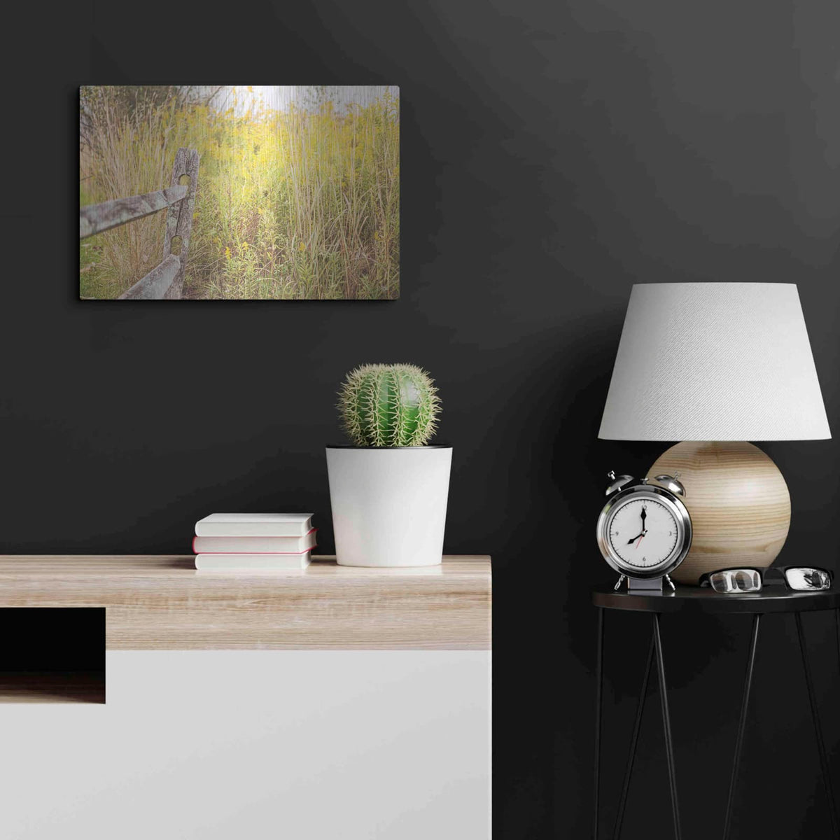 'Fence Stops Here' by Donnie Quillen – Metal Wall Art, 24x16 room view