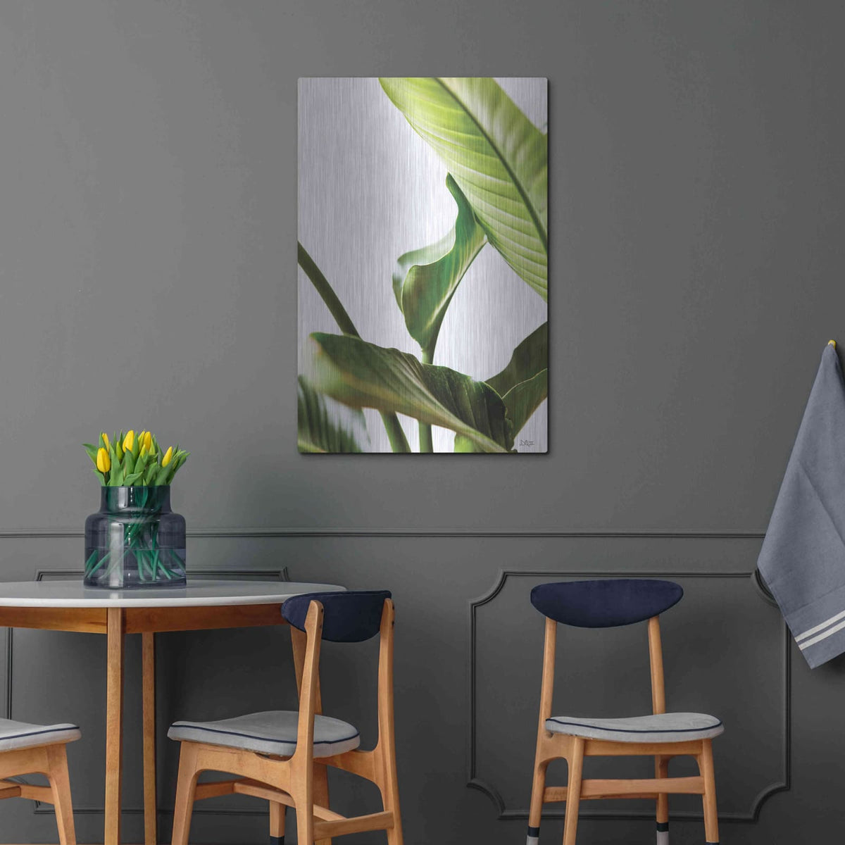 'Plant Leaves' by Donnie Quillen – Metal Wall Art, 24x36 room view