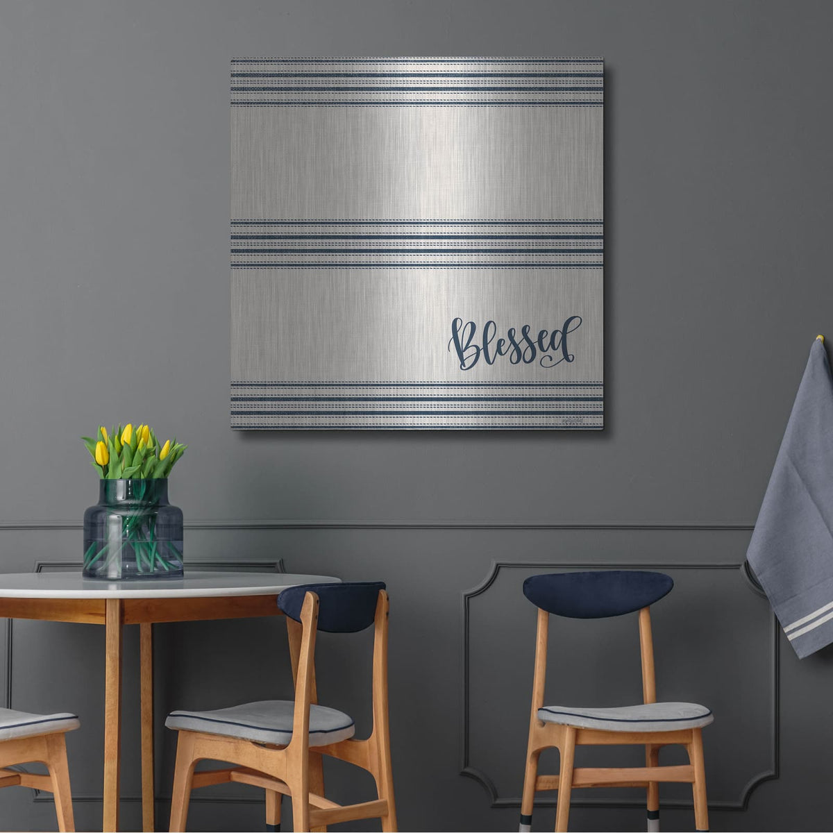 'Blessed 2' by Imperfect Dust – Metal Wall Art, 36x36 room view
