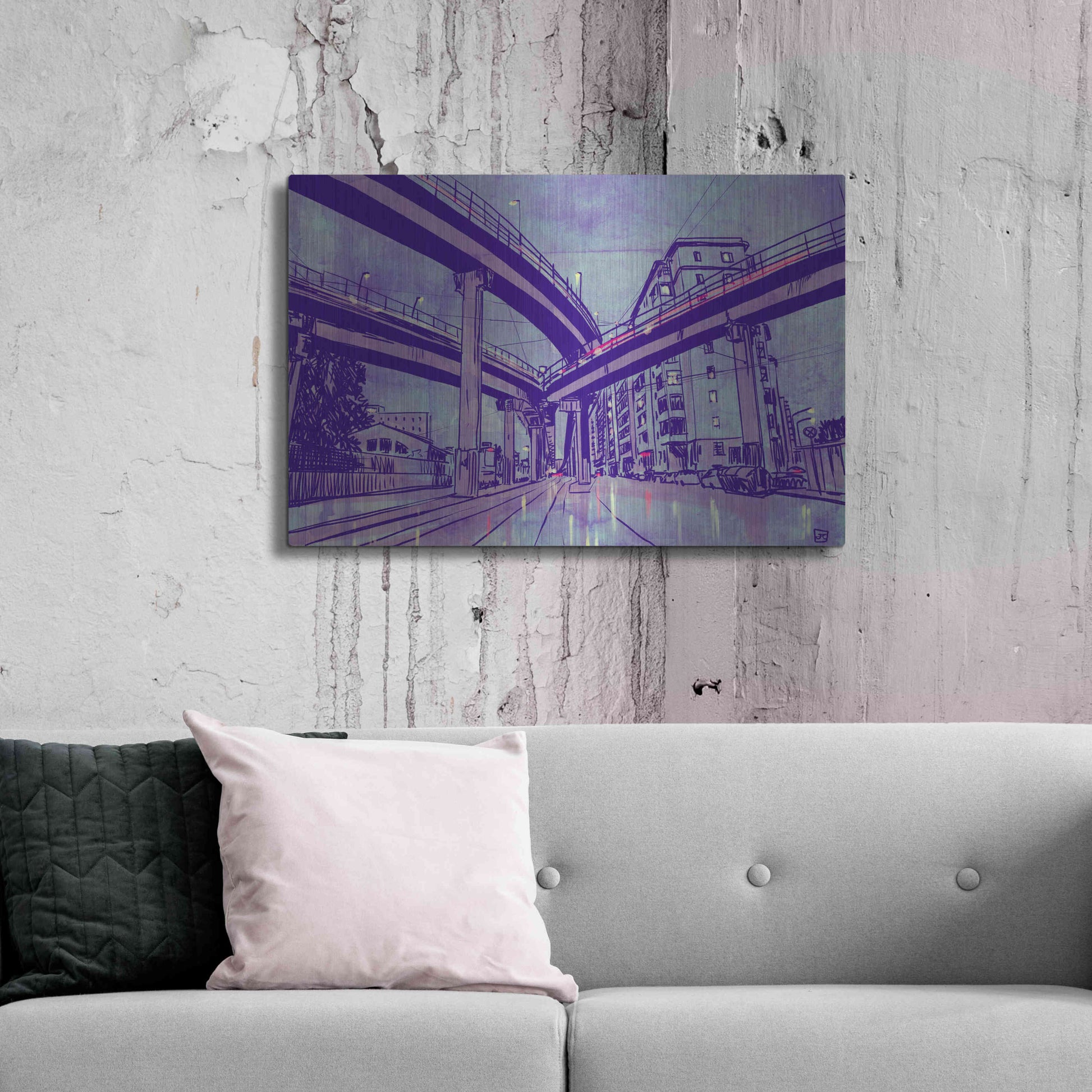 Luxe Metal Art 'Rome 1' by Giuseppe Cristiano, Metal Wall Art,36x24